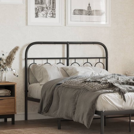 vidaXL Kopfteil Metall Schwarz 120 cm