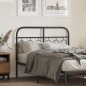 vidaXL Kopfteil Metall Schwarz 120 cm