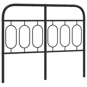 vidaXL Kopfteil Metall Schwarz 120 cm