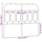 vidaXL Kopfteil Metall Schwarz 120 cm