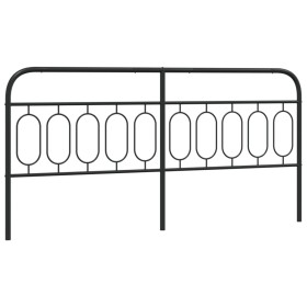 vidaXL Kopfteil Metall Schwarz 200 cm