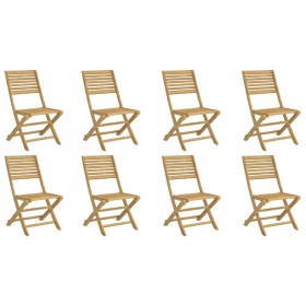 vidaXL Gartenstühle 8 Stk. Klappbar 48,5x61,5x87 cm Massivholz Akazie