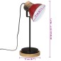 vidaXL Schreibtischlampe 25 W Rot 17x17x50 cm E27 vidaXL Schreibtischlampe 25 W Rot 17x17x50 cm E27