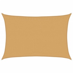 vidaXL Sonnensegel 160 g/m² Rechteckig Sandfarben 3,5x5 m HDPE