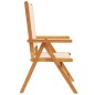 vidaXL Gartenstühle Verstellbar 4 Stk. Beige Stoff und Massivholz vidaXL Gartenstühle Verstellbar 4 Stk. Beige Stoff und Massivholz
