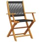 vidaXL 3-tlg. Bistro-Set Schwarz Polypropylen und Massivholz vidaXL 3-tlg. Bistro-Set Schwarz Polypropylen und Massivholz