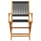 vidaXL 3-tlg. Bistro-Set Schwarz Polypropylen und Massivholz vidaXL 3-tlg. Bistro-Set Schwarz Polypropylen und Massivholz