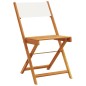 vidaXL 3-tlg. Bistro-Set Cremeweiß Stoff und Massivholz vidaXL 3-tlg. Bistro-Set Cremeweiß Stoff und Massivholz