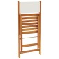 vidaXL 3-tlg. Bistro-Set Cremeweiß Stoff und Massivholz vidaXL 3-tlg. Bistro-Set Cremeweiß Stoff und Massivholz