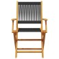 vidaXL 3-tlg. Bistro-Set Schwarz Polypropylen und Massivholz vidaXL 3-tlg. Bistro-Set Schwarz Polypropylen und Massivholz