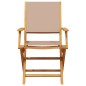 vidaXL 3-tlg. Bistro-Set Taupe Stoff und Massivholz vidaXL 3-tlg. Bistro-Set Taupe Stoff und Massivholz