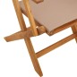 vidaXL 3-tlg. Bistro-Set Taupe Stoff und Massivholz vidaXL 3-tlg. Bistro-Set Taupe Stoff und Massivholz