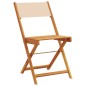 vidaXL 3-tlg. Bistro-Set Beige Stoff und Massivholz vidaXL 3-tlg. Bistro-Set Beige Stoff und Massivholz