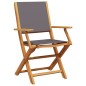 vidaXL 3-tlg. Bistro-Set Anthrazit Stoff und Massivholz vidaXL 3-tlg. Bistro-Set Anthrazit Stoff und Massivholz