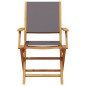 vidaXL 3-tlg. Bistro-Set Anthrazit Stoff und Massivholz vidaXL 3-tlg. Bistro-Set Anthrazit Stoff und Massivholz