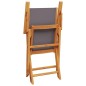 vidaXL 3-tlg. Bistro-Set Anthrazit Stoff und Massivholz vidaXL 3-tlg. Bistro-Set Anthrazit Stoff und Massivholz