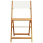 vidaXL 3-tlg. Bistro-Set Cremeweiß Stoff und Massivholz vidaXL 3-tlg. Bistro-Set Cremeweiß Stoff und Massivholz
