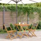 vidaXL 3-tlg. Bistro-Set Grau Polypropylen und Massivholz vidaXL 3-tlg. Bistro-Set Grau Polypropylen und Massivholz