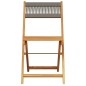 vidaXL 3-tlg. Bistro-Set Grau Polypropylen und Massivholz vidaXL 3-tlg. Bistro-Set Grau Polypropylen und Massivholz