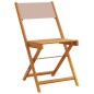 vidaXL 3-tlg. Bistro-Set Taupe Stoff und Massivholz vidaXL 3-tlg. Bistro-Set Taupe Stoff und Massivholz