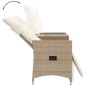 vidaXL Gartensofa 2-Sitzer Verstellbar mit Tisch Beige Poly Rattan vidaXL Gartensofa 2-Sitzer Verstellbar mit Tisch Beige Poly Rattan