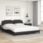 vidaXL Bettgestell mit LED Schwarz 180x200 cm Kunstleder vidaXL Bettgestell mit LED Schwarz 180x200 cm Kunstleder
