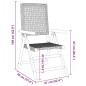 vidaXL Gartenstuhl Verstellbar 4 Stk. Beige Poly Rattan Massivholz vidaXL Gartenstuhl Verstellbar 4 Stk. Beige Poly Rattan Massivholz