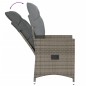 vidaXL 3-tlg. Bistro-Set mit Kissen Grau Poly Rattan vidaXL 3-tlg. Bistro-Set mit Kissen Grau Poly Rattan