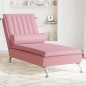 vidaXL Massage-Chaiselongue mit Nackenrolle Rosa Samt vidaXL Massage-Chaiselongue mit Nackenrolle Rosa Samt