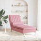 vidaXL Massage-Chaiselongue mit Nackenrolle Rosa Samt vidaXL Massage-Chaiselongue mit Nackenrolle Rosa Samt