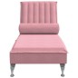 vidaXL Massage-Chaiselongue mit Nackenrolle Rosa Samt vidaXL Massage-Chaiselongue mit Nackenrolle Rosa Samt