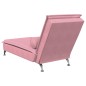 vidaXL Massage-Chaiselongue mit Nackenrolle Rosa Samt vidaXL Massage-Chaiselongue mit Nackenrolle Rosa Samt