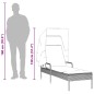 vidaXL Sonnenliegen 2 Stk. mit Dach und Tisch Grau Poly Rattan vidaXL Sonnenliegen 2 Stk. mit Dach und Tisch Grau Poly Rattan