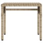 vidaXL Sonnenliegen 2 Stk. mit Dach und Tisch Beige Poly Rattan vidaXL Sonnenliegen 2 Stk. mit Dach und Tisch Beige Poly Rattan