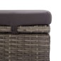 vidaXL Sonnenliege mit Sonnenschutz und Auflagen Poly Rattan Grau vidaXL Sonnenliege mit Sonnenschutz und Auflagen Poly Rattan Grau