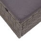 vidaXL Sonnenliege mit Sonnenschutz und Auflagen Poly Rattan Grau vidaXL Sonnenliege mit Sonnenschutz und Auflagen Poly Rattan Grau