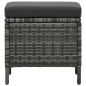 vidaXL 4-tlg. Garten-Lounge-Set mit Kissen Poly Rattan Grau vidaXL 4-tlg. Garten-Lounge-Set mit Kissen Poly Rattan Grau