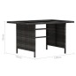 vidaXL 4-tlg. Garten-Lounge-Set mit Kissen Poly Rattan Grau vidaXL 4-tlg. Garten-Lounge-Set mit Kissen Poly Rattan Grau