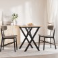 vidaXL Esstisch X-Gestell 70x70x75 cm Massivholz Kiefer und Gusseisen vidaXL Esstisch X-Gestell 70x70x75 cm Massivholz Kiefer und Gusseisen