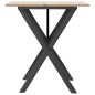 vidaXL Esstisch X-Gestell 70x70x75 cm Massivholz Kiefer und Gusseisen vidaXL Esstisch X-Gestell 70x70x75 cm Massivholz Kiefer und Gusseisen