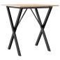vidaXL Esstisch X-Gestell 70x70x75 cm Massivholz Kiefer und Gusseisen vidaXL Esstisch X-Gestell 70x70x75 cm Massivholz Kiefer und Gusseisen