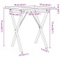 vidaXL Esstisch X-Gestell 70x70x75 cm Massivholz Kiefer und Gusseisen vidaXL Esstisch X-Gestell 70x70x75 cm Massivholz Kiefer und Gusseisen