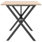 vidaXL Esstisch X-Gestell 140x80x75 cm Massivholz Kiefer und Gusseisen vidaXL Esstisch X-Gestell 140x80x75 cm Massivholz Kiefer und Gusseisen