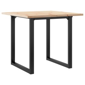 vidaXL Esstisch O-Gestell 90x90x75,5 Massivholz Kiefer und Gusseisen