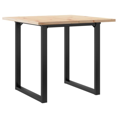 vidaXL Esstisch O-Gestell 90x90x75,5 Massivholz Kiefer und Gusseisen