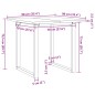 vidaXL Esstisch O-Gestell 90x90x75,5 Massivholz Kiefer und Gusseisen vidaXL Esstisch O-Gestell 90x90x75,5 Massivholz Kiefer und Gusseisen
