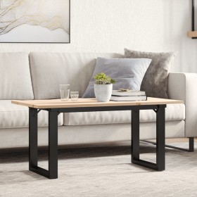 vidaXL Couchtisch O-Gestell 100x50x45 cm Massivholz Kiefer & Gusseisen