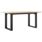vidaXL Couchtisch O-Gestell 100x50x45 cm Massivholz Kiefer & Gusseisen vidaXL Couchtisch O-Gestell 100x50x45 cm Massivholz Kiefer & Gusseisen