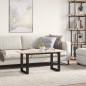 vidaXL Couchtisch O-Gestell 100x50x45 cm Massivholz Kiefer & Gusseisen vidaXL Couchtisch O-Gestell 100x50x45 cm Massivholz Kiefer & Gusseisen