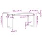 vidaXL Couchtisch O-Gestell 100x50x45 cm Massivholz Kiefer & Gusseisen vidaXL Couchtisch O-Gestell 100x50x45 cm Massivholz Kiefer & Gusseisen